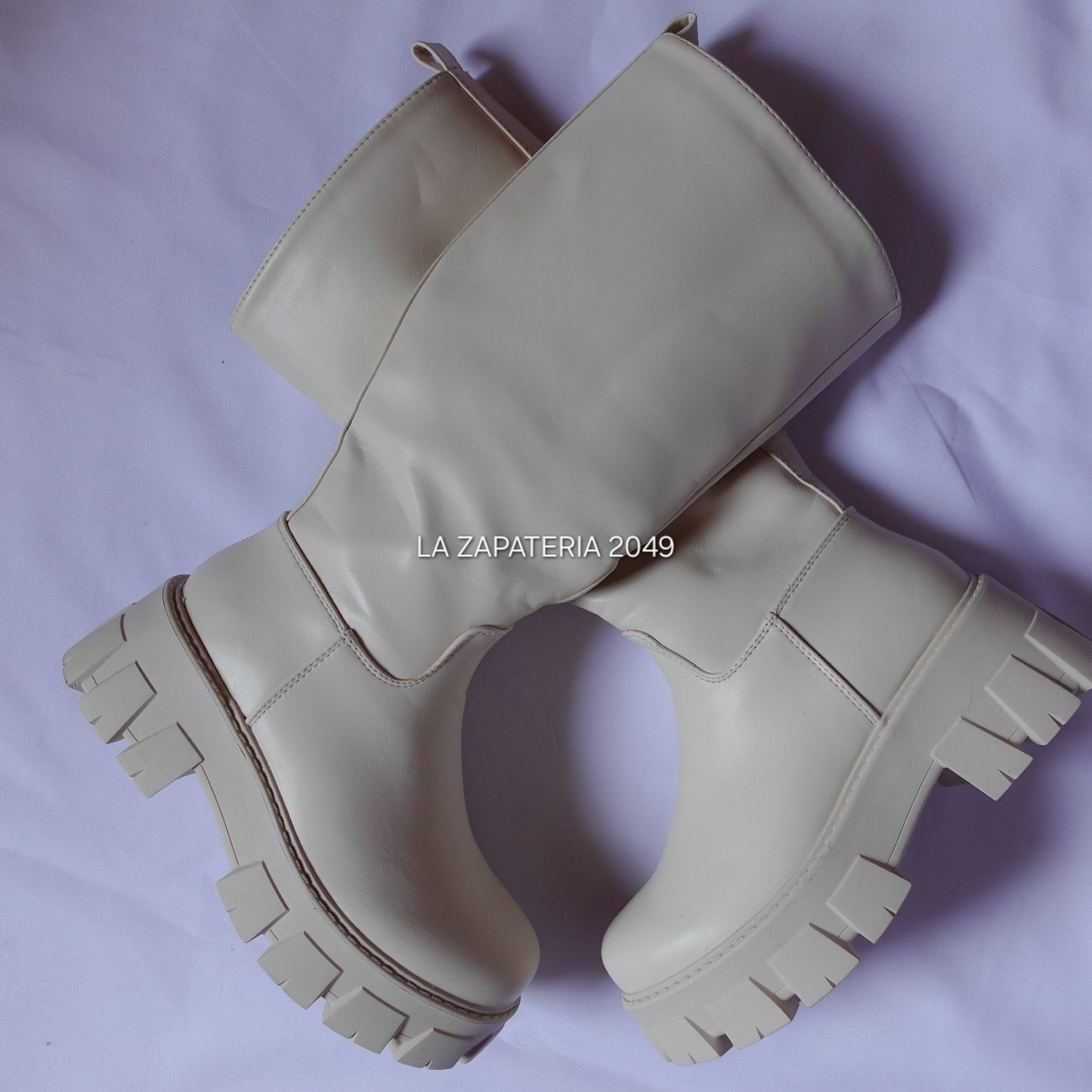 ENVÍO GRATIS - Bota plataforma beige
