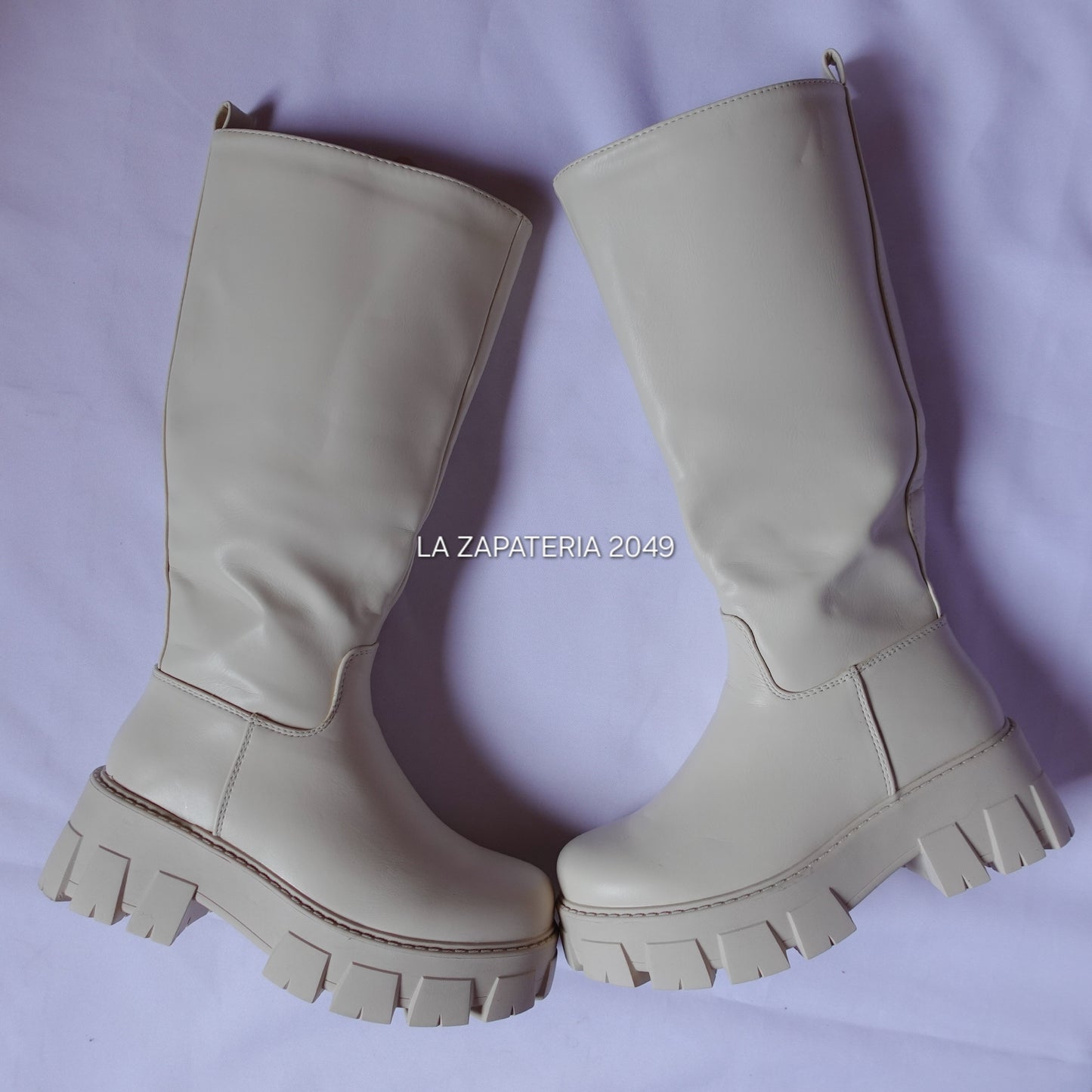 ENVÍO GRATIS - Bota plataforma beige